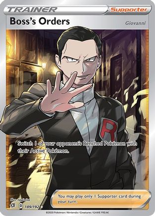 [PKM] Boss's Orders (189/192) (Giovanni) [Sword & Shield: Rebel Clash]