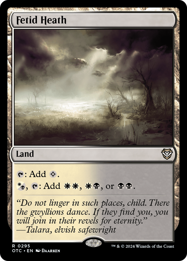 {R} Fetid Heath [Outlaws of Thunder Junction Commander][OTC 295]