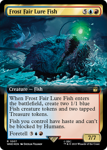 {R} Frost Fair Lure Fish (Extended Art) (Surge Foil) [Doctor Who][WHO 1007]