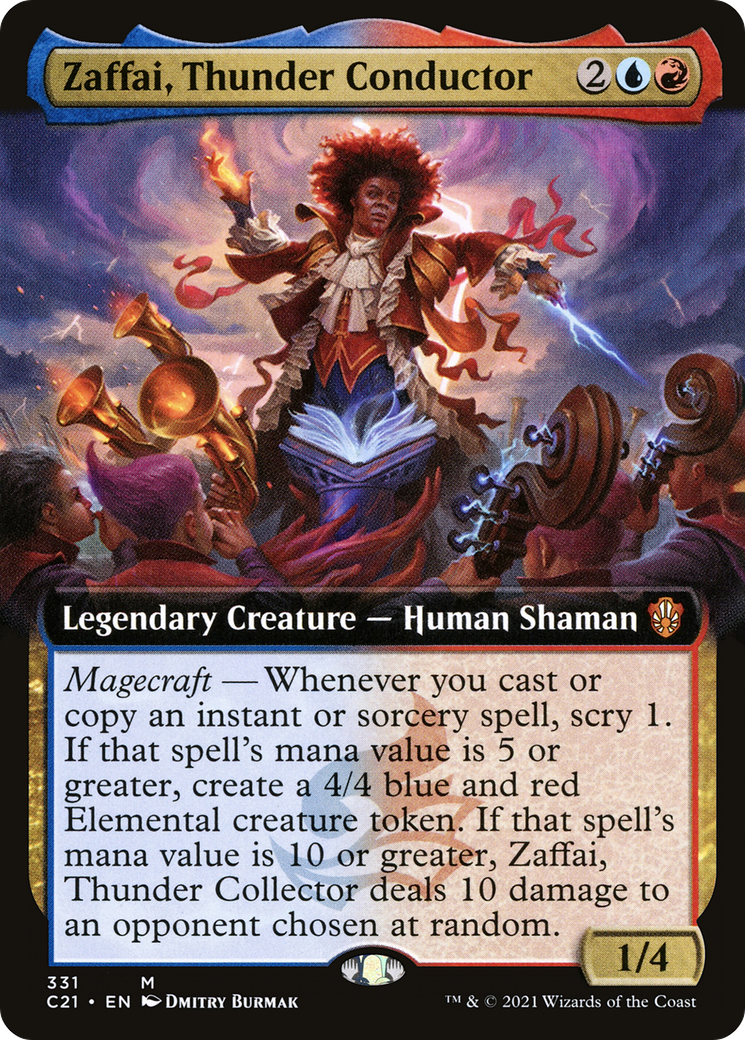 {R} Zaffai, Thunder Conductor (Extended Art) [Commander 2021][C21 331]