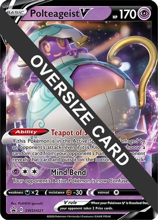 [JUM PKM-R] Polteageist V (SWSH021) (Jumbo Card) [Sword & Shield: Black Star Promos]
