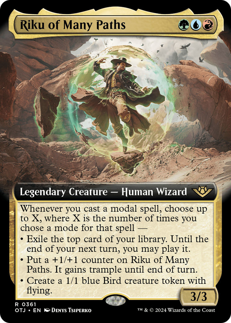 {@R} Riku of Many Paths (Extended Art) [Outlaws of Thunder Junction][OTJ 361]