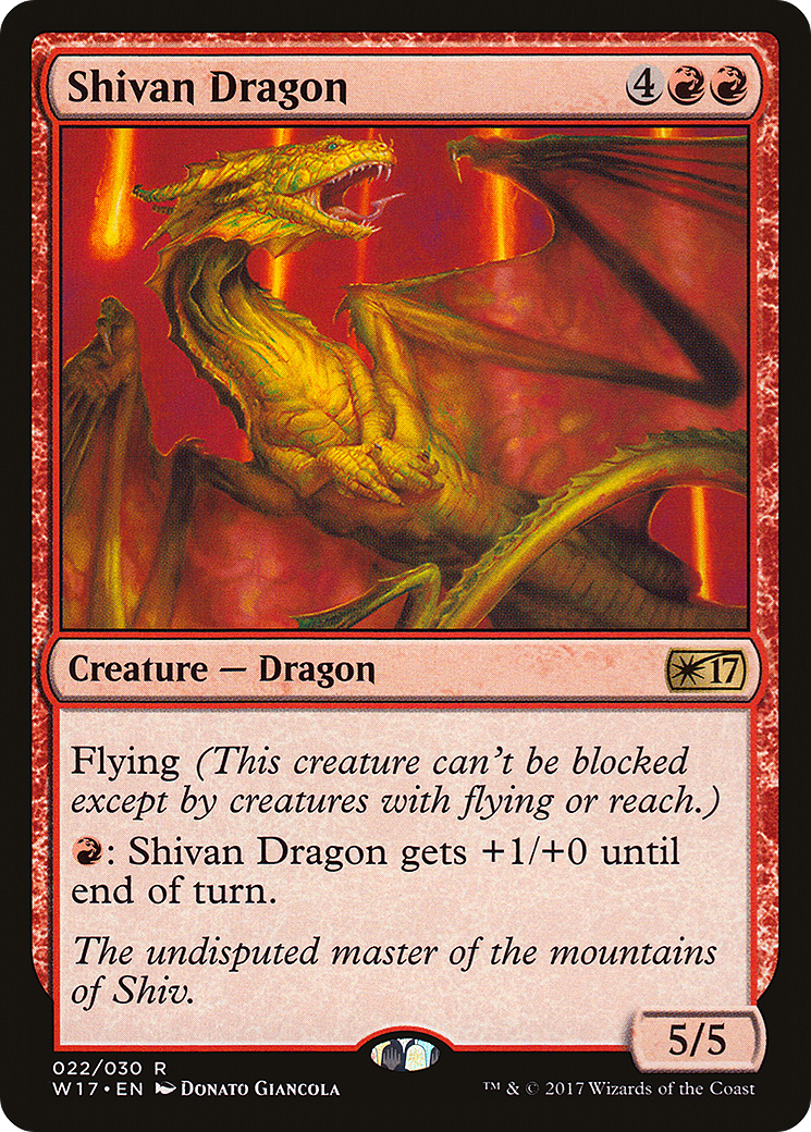 {R} Shivan Dragon [Welcome Deck 2017][W17 022] - Misty Mountain Games