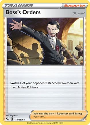 [TR] Boss's Orders (154/192) (Giovanni) (Theme Deck Exclusive) [Sword & Shield: Rebel Clash]