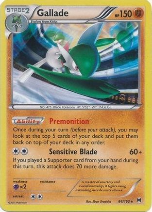 [PKM-R] Gallade (84/162) (Cosmos Holo) (Blister Exclusive) [XY: BREAKthrough]
