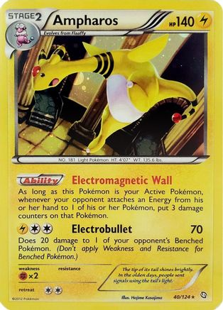 [PKM-R] Ampharos (40/124) (Cosmos Holo) (Blister Exclusive) [Black & White: Dragons Exalted]