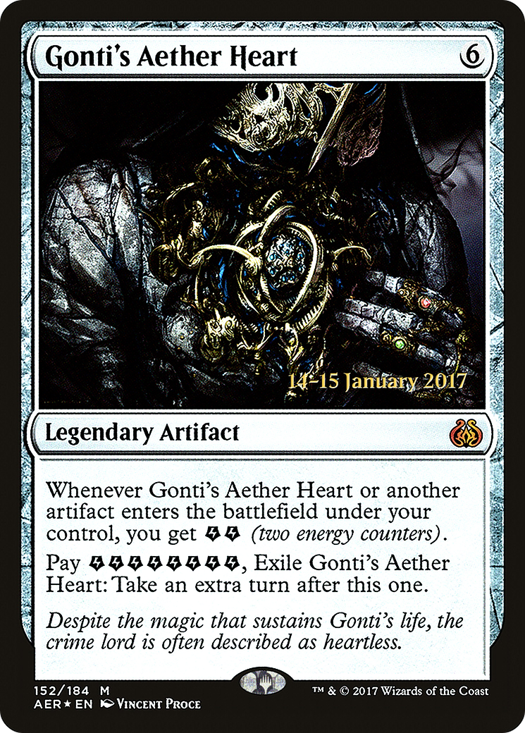 {R} Gonti's Aether Heart [Aether Revolt Prerelease Promos][PR AER 152] - Misty Mountain Games