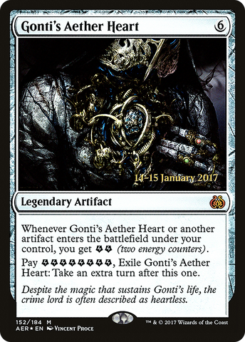 {R} Gonti's Aether Heart [Aether Revolt Prerelease Promos][PR AER 152]