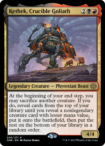 {R} Kethek, Crucible Goliath (Promo Pack) [Phyrexia: All Will Be One Promos][PP ONE 206]