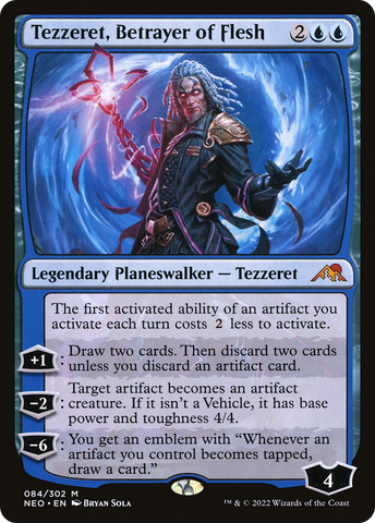 {R} Tezzeret, Betrayer of Flesh [Kamigawa: Neon Dynasty][NEO 084]