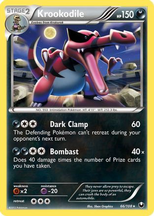 [PKM-R] Krookodile (66/108) (Theme Deck Exclusive) [Black & White: Dark Explorers]
