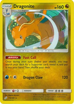 [PKM] Dragonite (119/181) (Cosmos Holo) [Sun & Moon: Team Up]