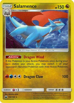 [PKM] Salamence (106/168) (Cosmos Holo) [Sun & Moon: Celestial Storm]
