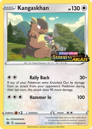 [PKM-R] Kangaskhan (SWSH038) (Staff Prerelease Promo) [Sword & Shield: Black Star Promos]