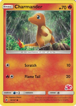 [PKM-R] Charmander (18/147) (Charizard Stamp #16) [Battle Academy 2020]