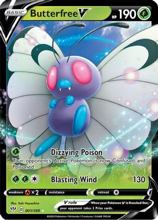 [PKM-R] Butterfree V (001/189) [Sword & Shield: Darkness Ablaze]