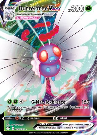 [PKM] Butterfree VMAX (002/189) [Sword & Shield: Darkness Ablaze]