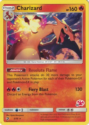 [PKM] Charizard (3/70) (Charizard Stamp #39) [Battle Academy 2020]