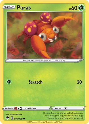 [PKM-C] Paras (003/189) [Sword & Shield: Darkness Ablaze]