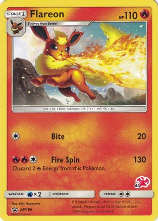 [PKM-R] Flareon (SM186) (Charizard Stamp #44) [Battle Academy 2020]