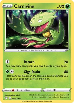 [PKM] Carnivine (005/189) [Sword & Shield: Darkness Ablaze]