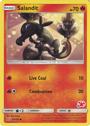 [PKM] Salandit (25/156) (Charizard Stamp #18) [Battle Academy 2020]
