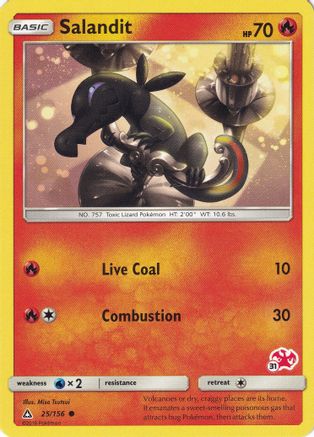 [PKM] Salandit (25/156) (Charizard Stamp #31) [Battle Academy 2020]