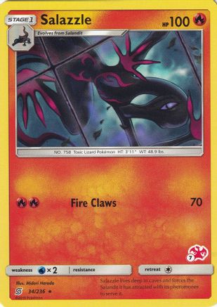 [PKM] Salazzle (34/236) (Charizard Stamp #7) [Battle Academy 2020]