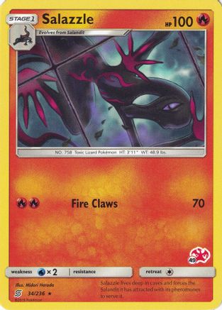 [PKM] Salazzle (34/236) (Charizard Stamp #49) [Battle Academy 2020]