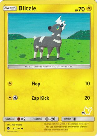 [PKM-R] Blitzle (81/214) (Pikachu Stamp #19) [Battle Academy 2020]