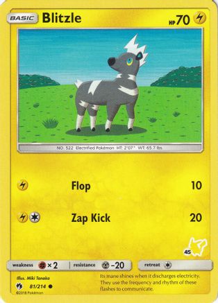 [PKM] Blitzle (81/214) (Pikachu Stamp #45) [Battle Academy 2020]