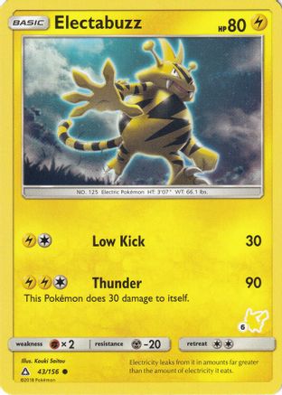 [PKM] Electabuzz (43/156) (Pikachu Stamp #6) [Battle Academy 2020]