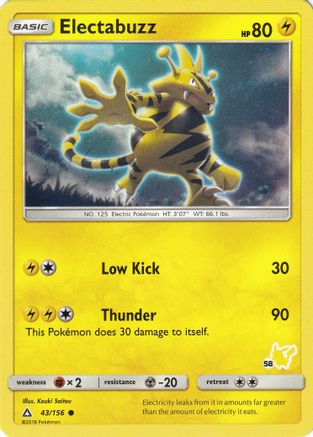 [PKM] Electabuzz (43/156) (Pikachu Stamp #58) [Battle Academy 2020]