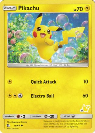 [PKM] Pikachu (19/68) (Pikachu Stamp #15) [Battle Academy 2020]