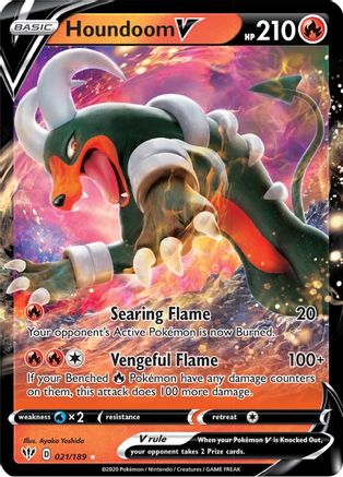 [PKM] Houndoom V (021/189) [Sword & Shield: Darkness Ablaze]