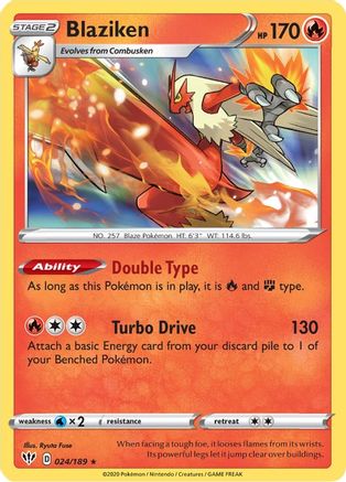 [PKM-R] Blaziken (024/189) [Sword & Shield: Darkness Ablaze]