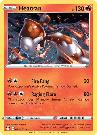 [PKM-R] Heatran (025/189) [Sword & Shield: Darkness Ablaze]