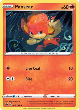 [PKM] Pansear (026/189) [Sword & Shield: Darkness Ablaze]