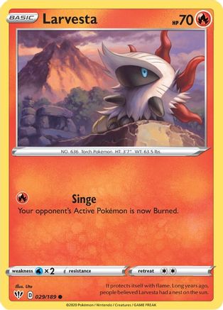 [PKM] Larvesta (029/189) [Sword & Shield: Darkness Ablaze]