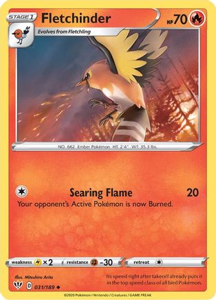 [PKM] Fletchinder (031/189) [Sword & Shield: Darkness Ablaze]