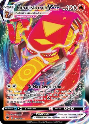 [PKM-R] Centiskorch VMAX (034/189) [Sword & Shield: Darkness Ablaze]