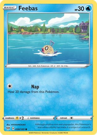 [PKM] Feebas (038/189) [Sword & Shield: Darkness Ablaze]