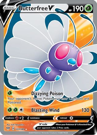 [PKM-R] Butterfree V (177/189) [Sword & Shield: Darkness Ablaze]