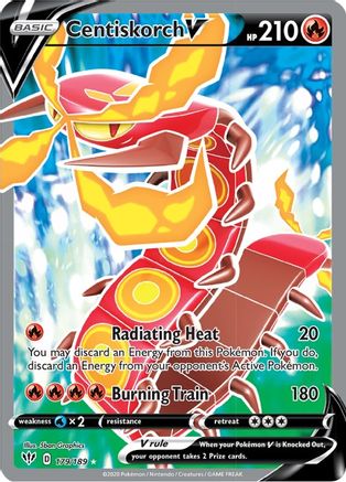 [PKM-R] Centiskorch V (179/189) [Sword & Shield: Darkness Ablaze]