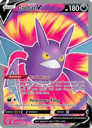 [PKM-R] Crobat V (182/189) [Sword & Shield: Darkness Ablaze]