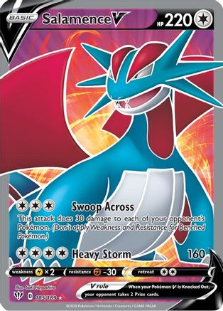[PKM] Salamence V (185/189) [Sword & Shield: Darkness Ablaze]