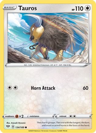 [PKM] Tauros (134/189) [Sword & Shield: Darkness Ablaze]