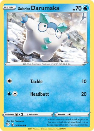 [PKM] Galarian Darumaka (043/189) [Sword & Shield: Darkness Ablaze]