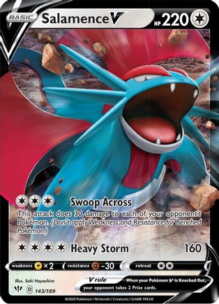 [PKM-R] Salamence V (143/189) [Sword & Shield: Darkness Ablaze]