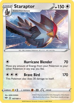 [PKM-R] Staraptor (147/189) [Sword & Shield: Darkness Ablaze]